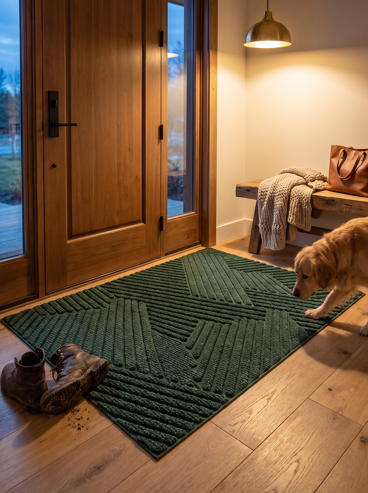 Non-Slip Door Mat, Stays Right Where You Put It