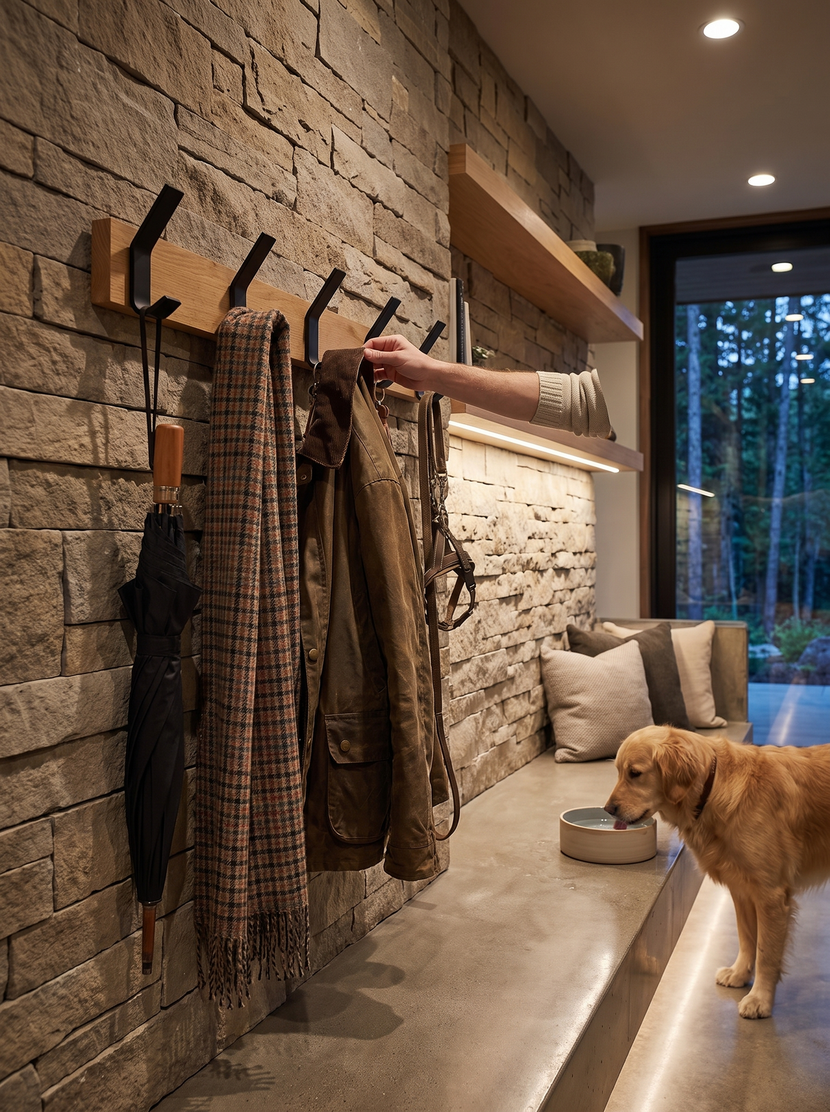Nordic Wall-Mounted Coat Rack, Hooks That Move With You