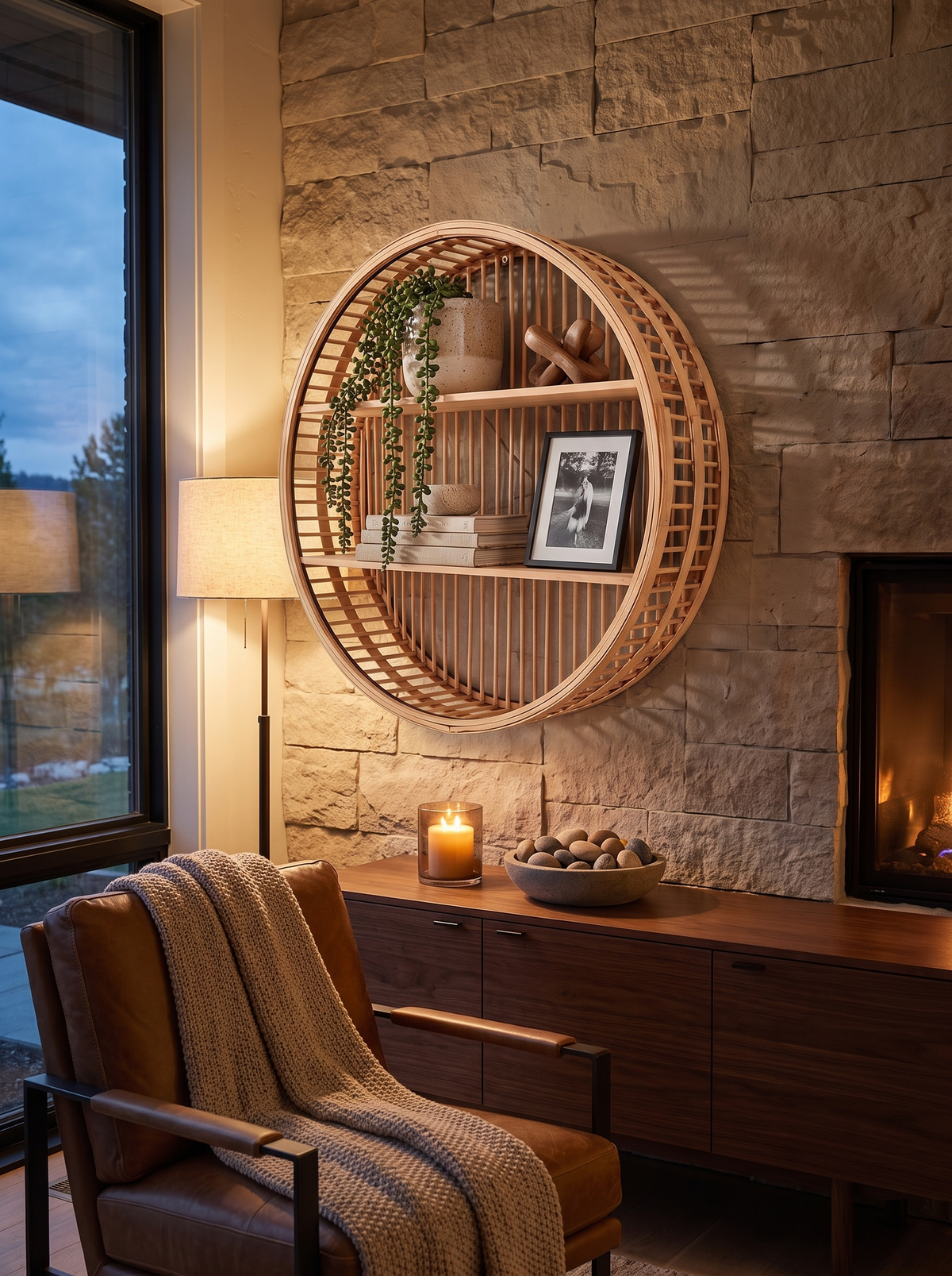 Round Bamboo Wall Shelf, Style Your Favourite Things