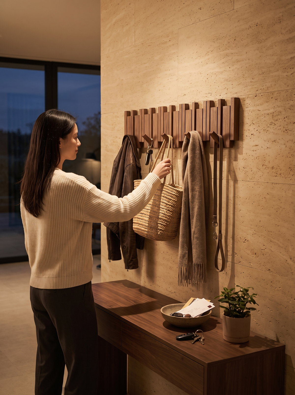 Foldable Piano Key Wooden Wall Hooks An Organised Entryway